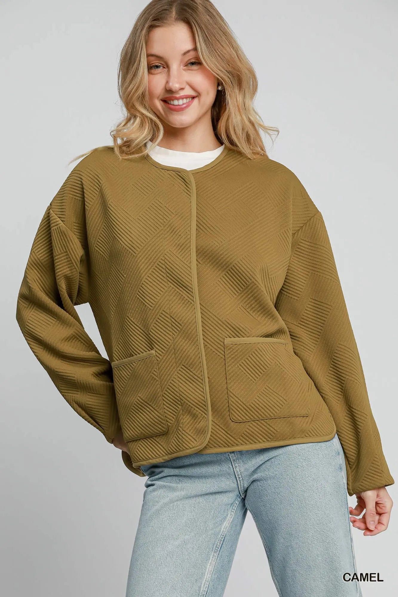 Umgee Textured Jacquard Jacket - Fashorio