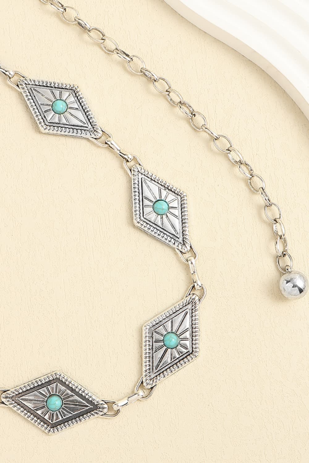 Vintage Turquoise Alloy Belt - Fashorio