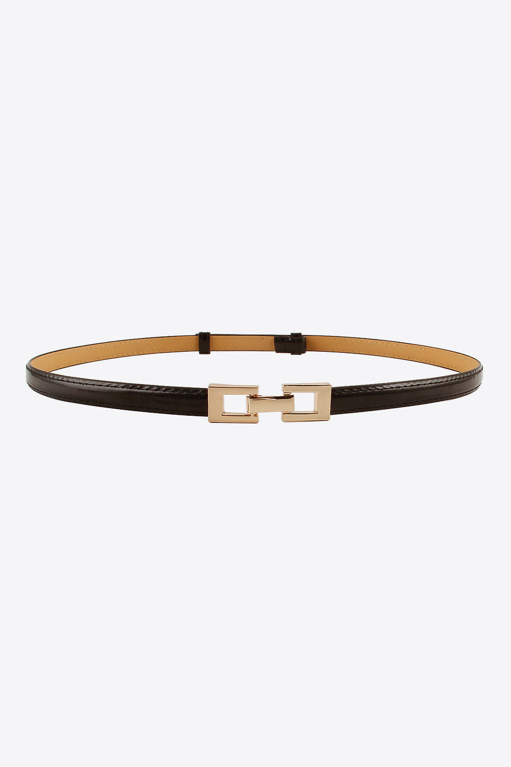 PU Skinny Belt Black One Size - Fashorio