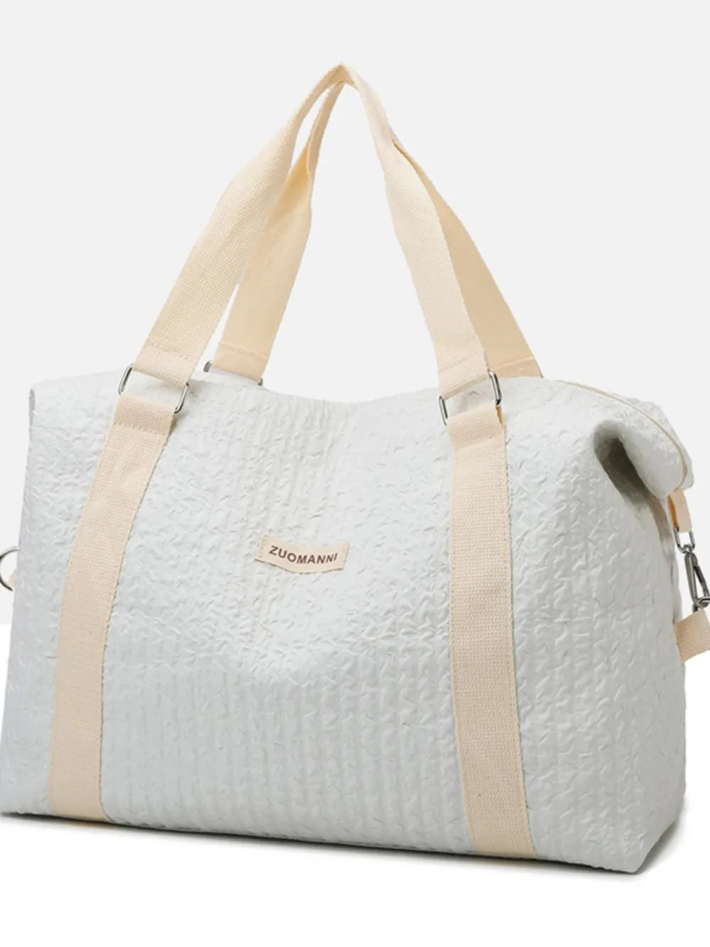 Texture Oxford Cloth Travel Bag Light Gray One Size - Fashorio