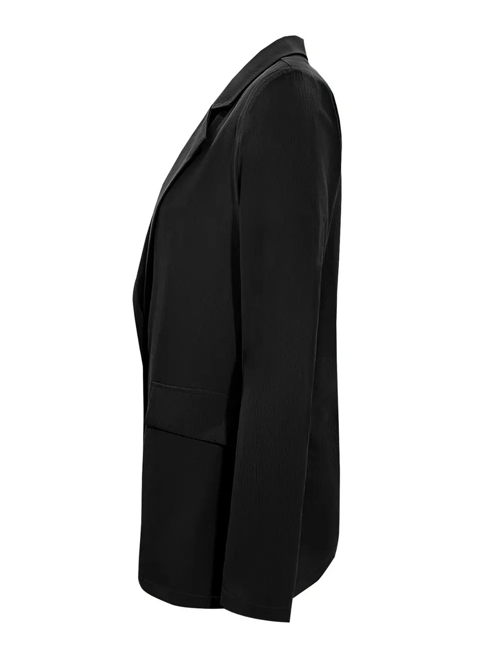Lapel Collar Long Sleeve Blazer - Fashorio