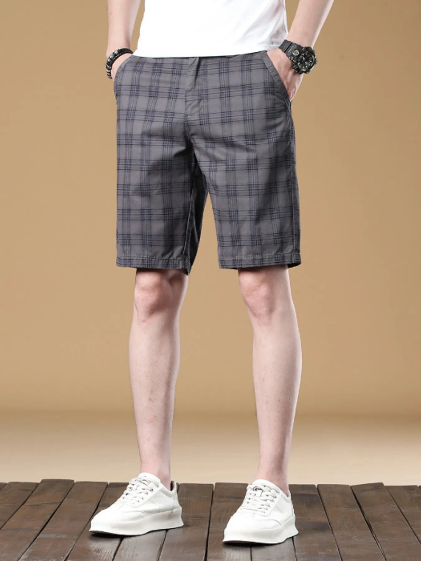 Men's Plaid Casual Shorts - Fashorio