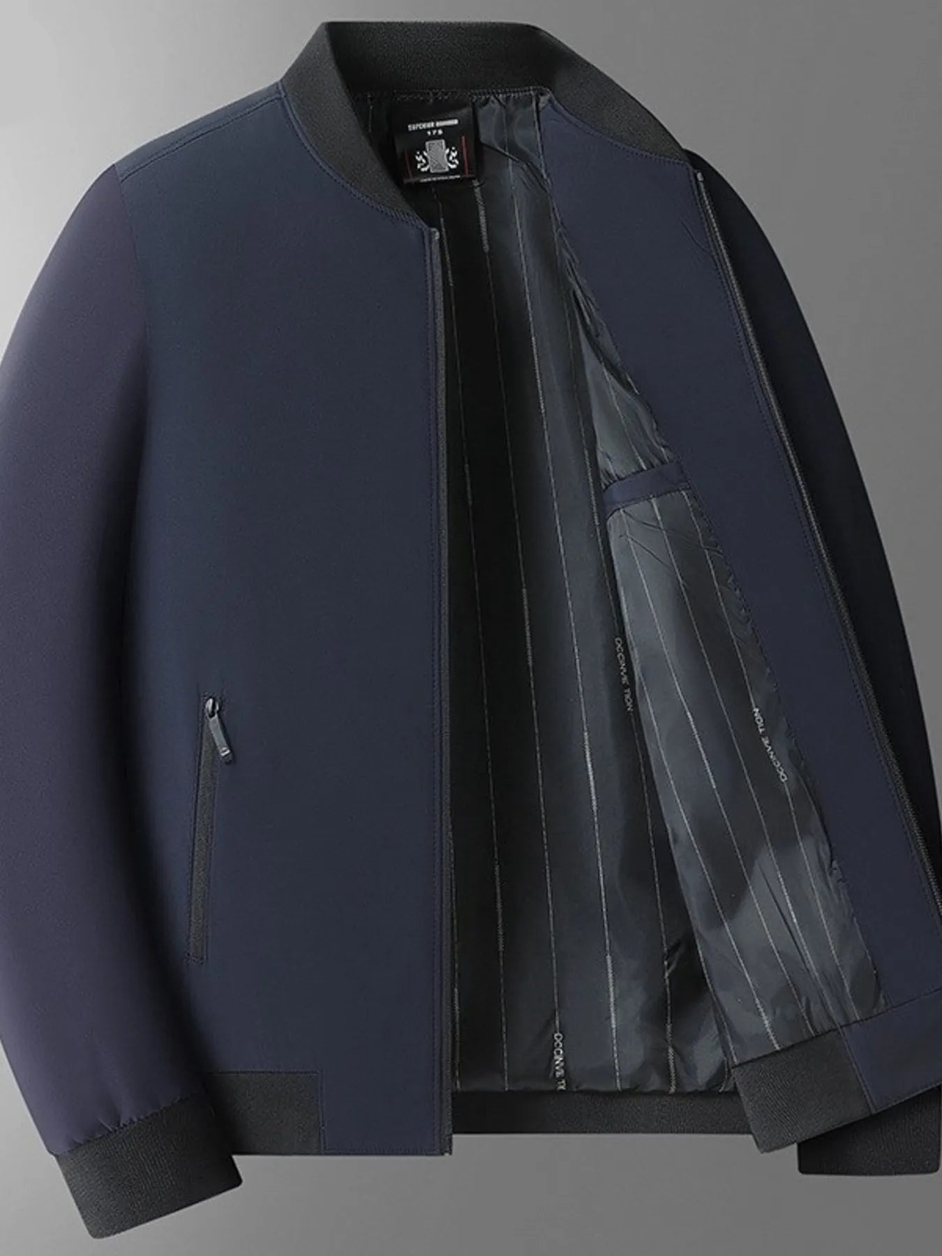 Men's Plus Size Zip Up Long Sleeve Jacket - Fashorio