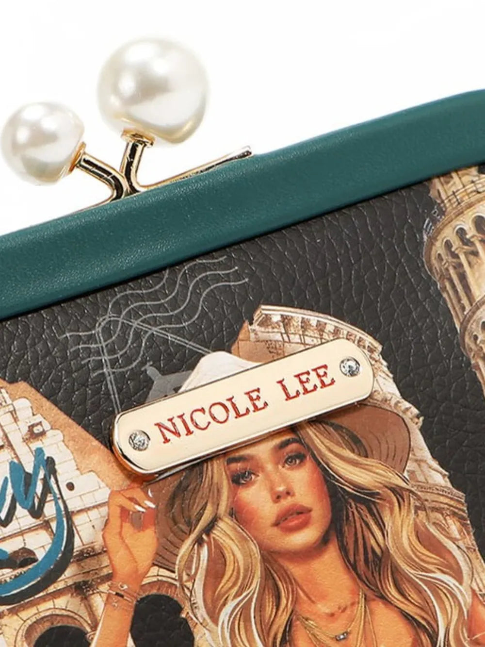 Nicole Lee USA Chelsea Pearl Kiss-Lock Coin Purse - Fashorio