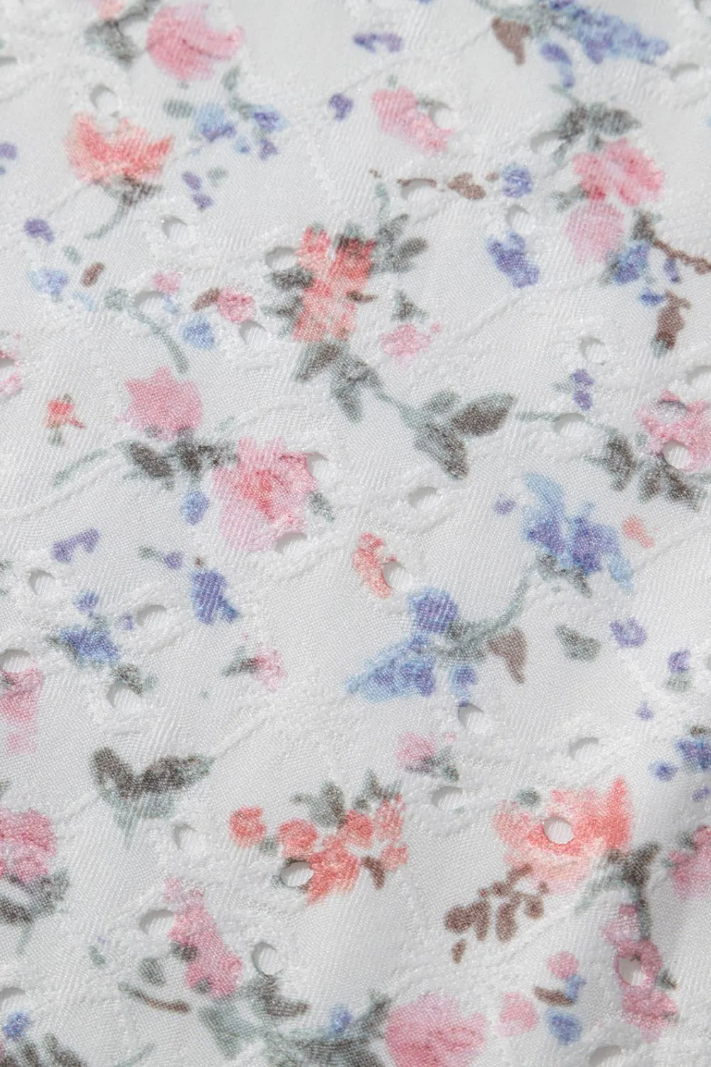 Floral Textured Square Neck Sleeveless Bodysuit - Fashorio