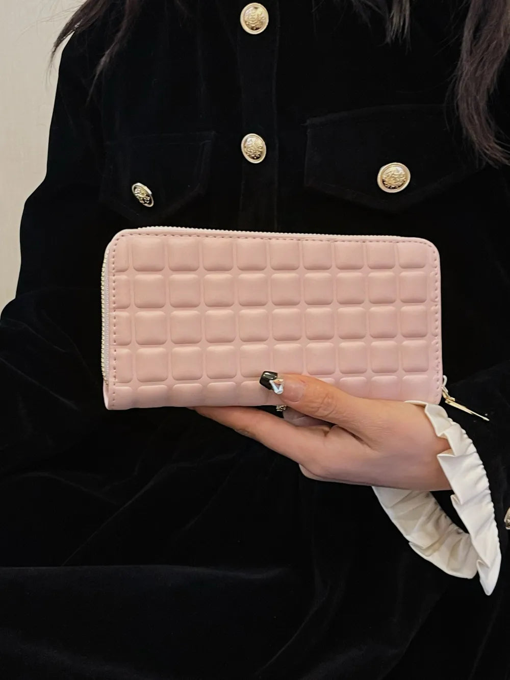 PU Leather Solid Color Wallet - Fashorio