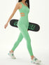 Cutout Asymmetrical Neck Active Jumpsuit Light Green - Fashorio