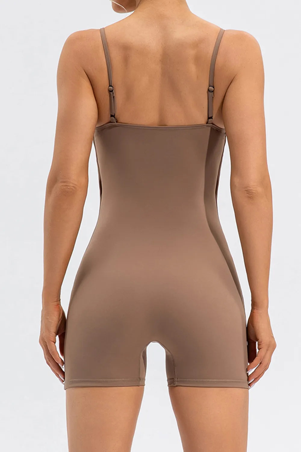 Spaghetti Strap Round Neck Romper - Fashorio