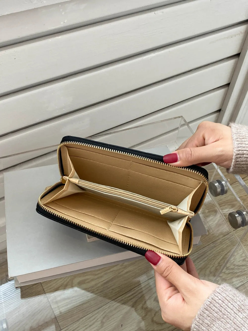 PU Leather Solid Color Wallet - Fashorio