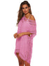 Bohemian Crochet Trim Beach Cover Up Dress - Fashorio