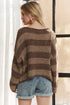 ADORA Horizontal Stripes Knit Textured Sweater - Fashorio