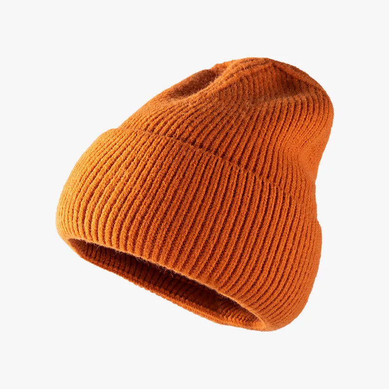 Thermal Solid Knit Hat Terracotta One Size - Fashorio
