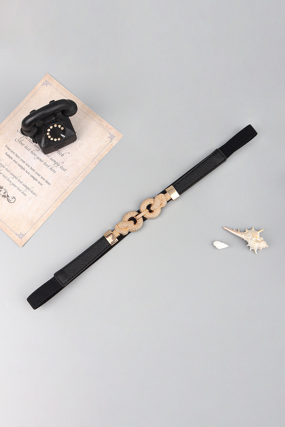 Zinc Alloy Buckle PU Leather Belt - Fashorio