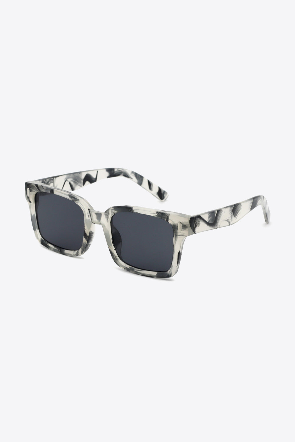 UV400 Polycarbonate Square Sunglasses Black One Size - Fashorio