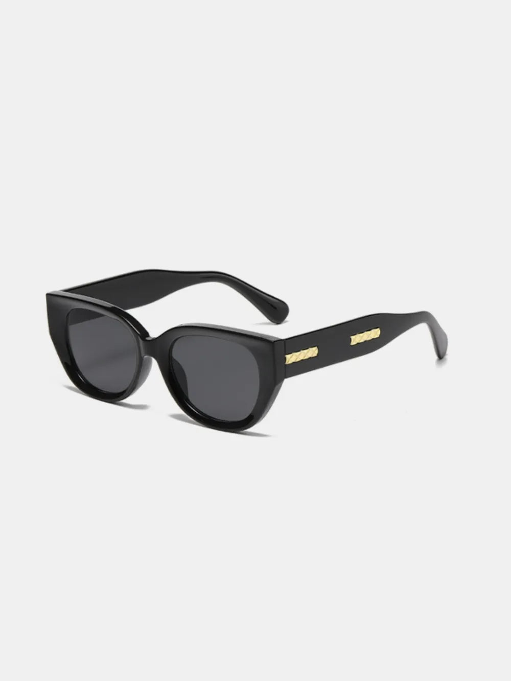 Cat Eye Polycarbonate Frame Sunglasses Black One Size - Fashorio