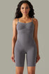 Spaghetti Strap Active Romper Charcoal - Fashorio