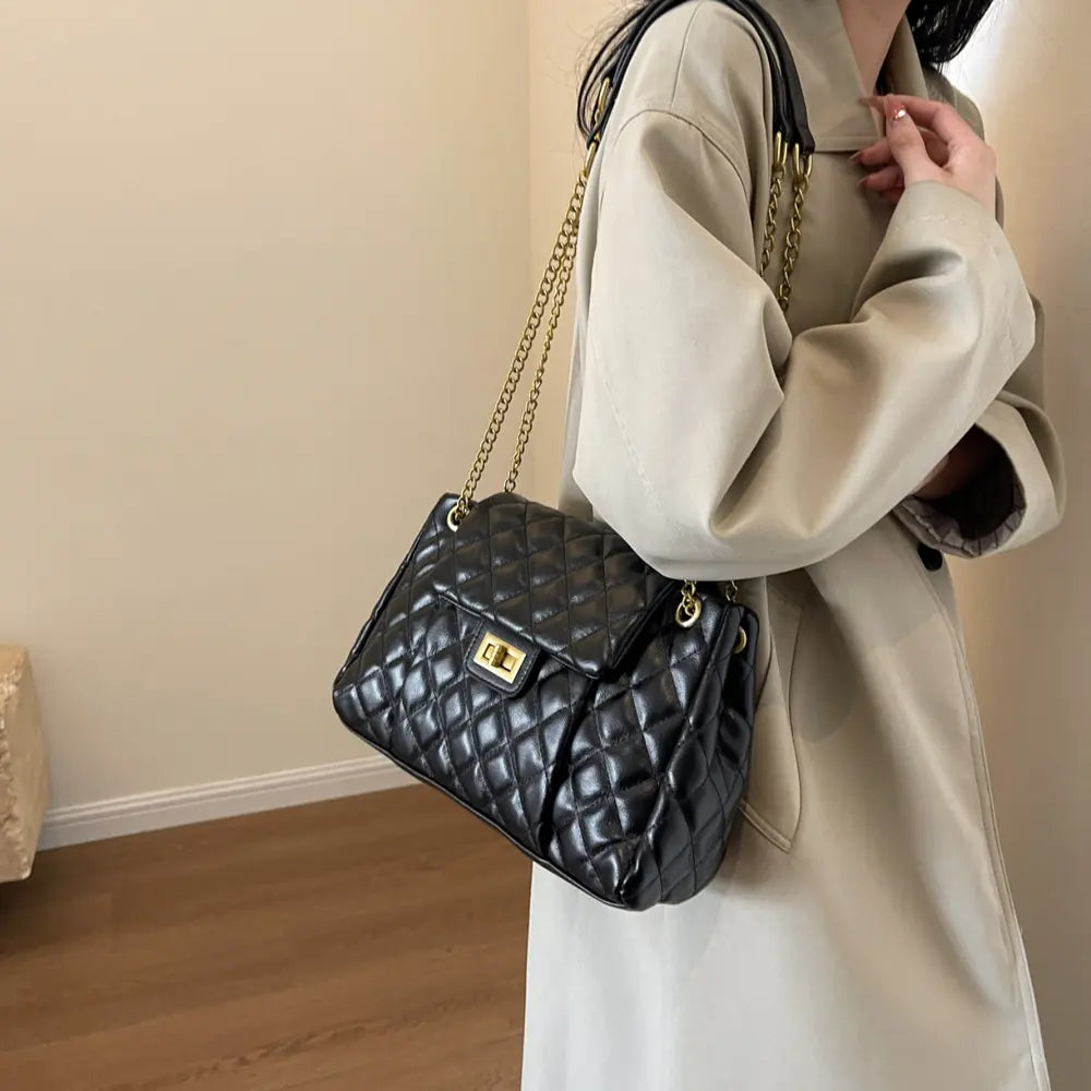 PU Leather Shoulder Bag - Fashorio