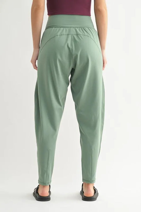 MONO B Flowbarrel High Waist Active Pants - Fashorio