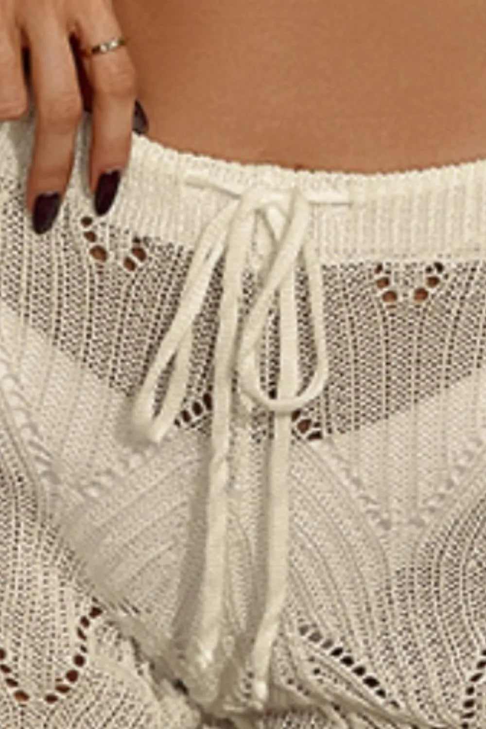 Drawstring Cutout Swim Shorts - Fashorio