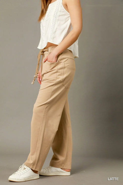 Umgee Cargo-Inspired Drawstring Pants - Fashorio