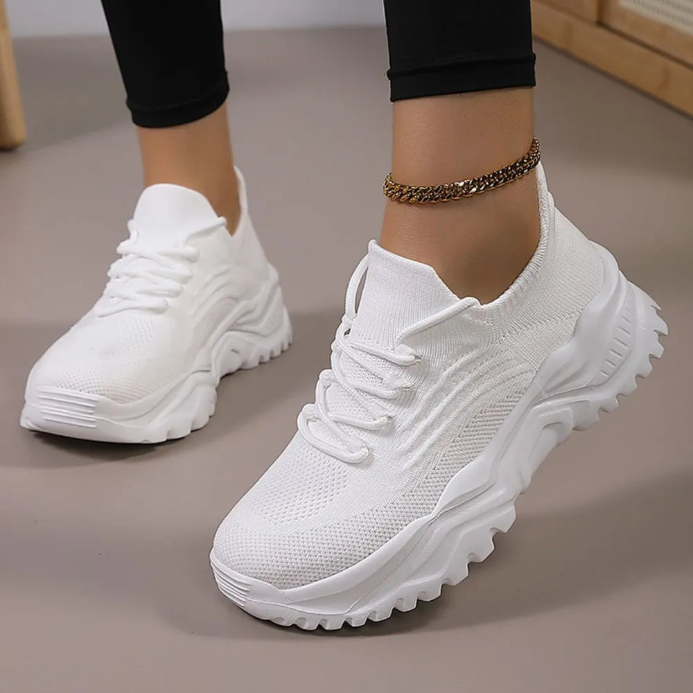 Round Toe Platform Athletic - Fashorio