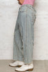 POL Distressed Raw Hem Wide Leg Pants - Fashorio