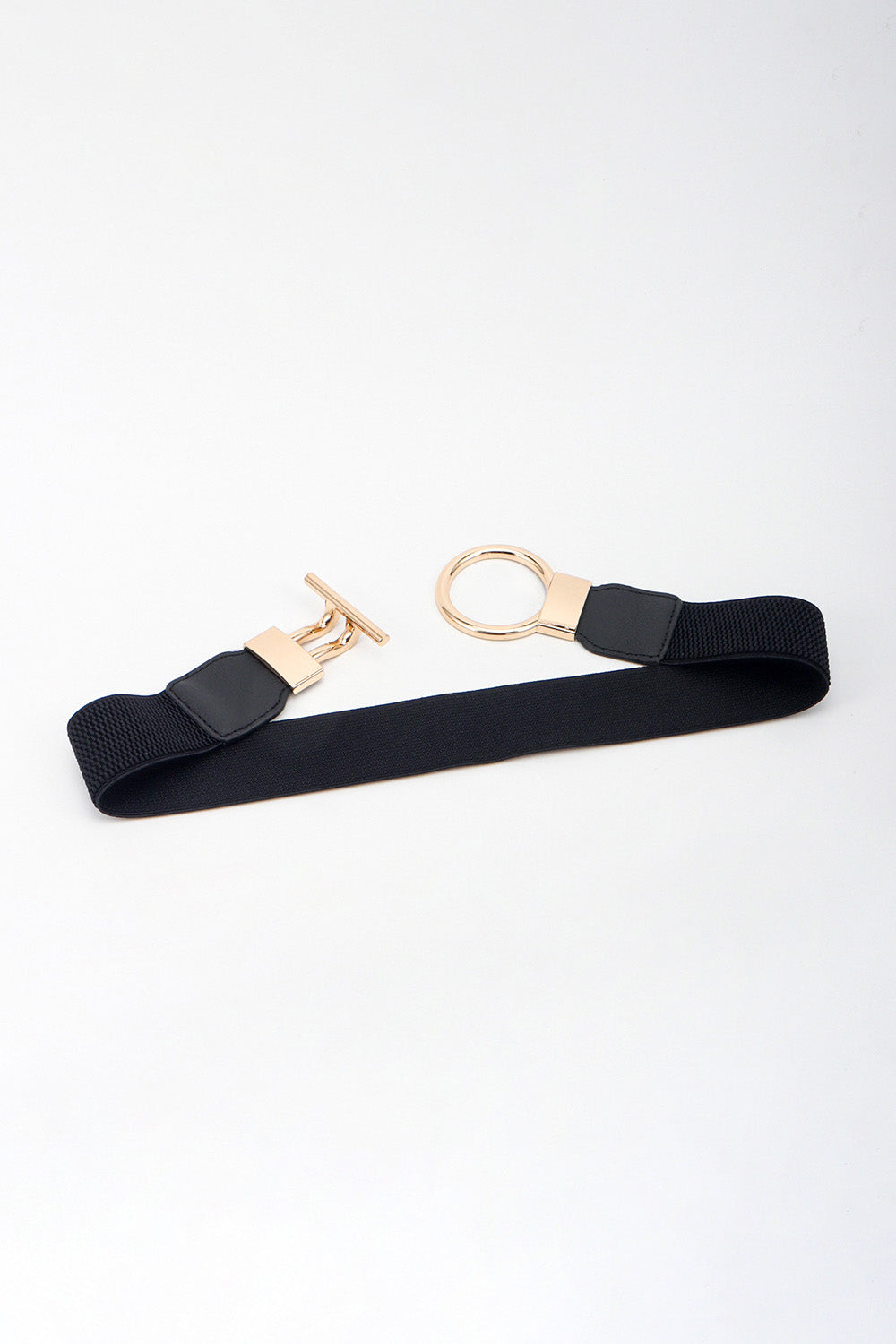 Circle Shape Buckle Zinc Alloy Buckle PU Leather Belt - Fashorio