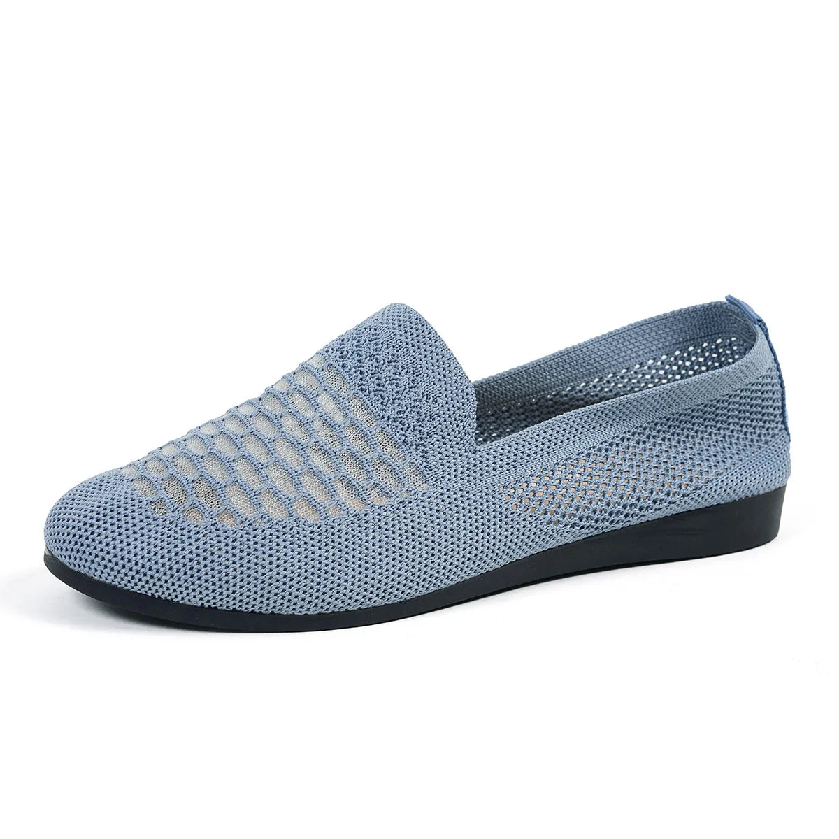 Mesh Breathable Slip-On Loafers with Perforated Design - Fashorio