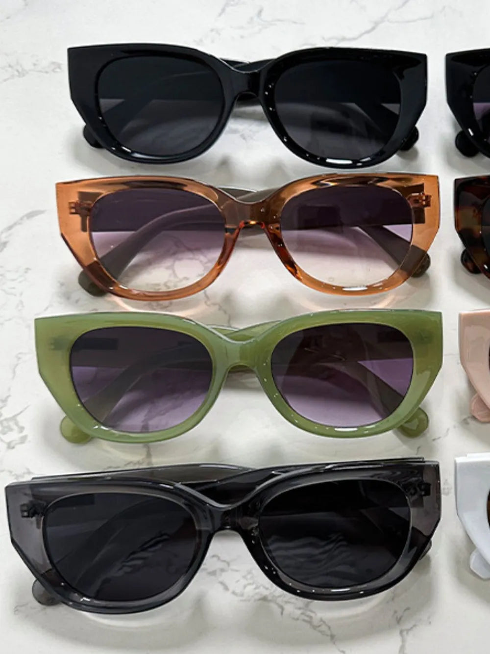 Cat Eye Polycarbonate Frame Sunglasses - Fashorio