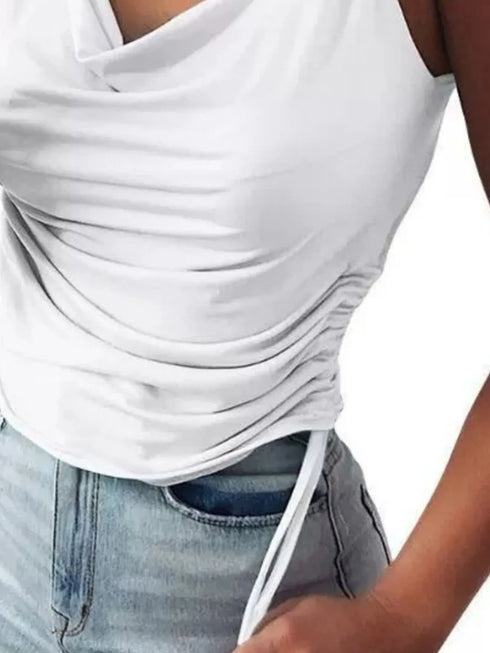 Side Drawstring Ruched Cami - Fashorio