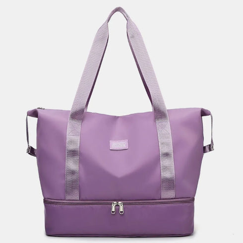 Multi Pocket Nylon Travel Bag Vivid Violet One Size - Fashorio
