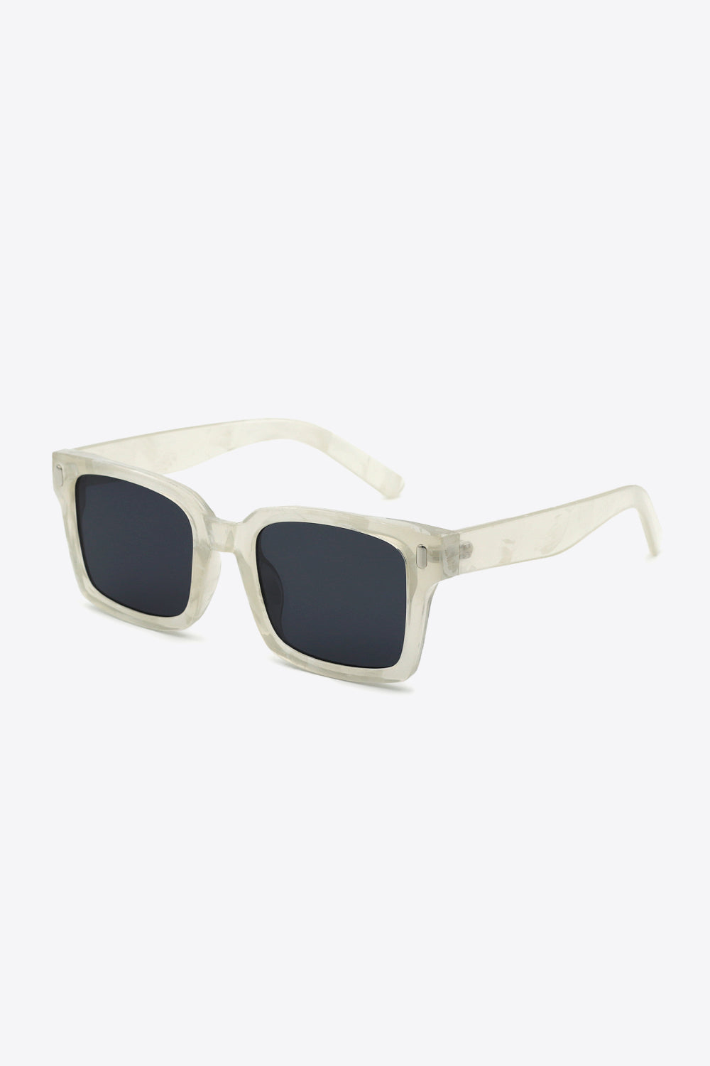 UV400 Polycarbonate Square Sunglasses Transparent One Size - Fashorio