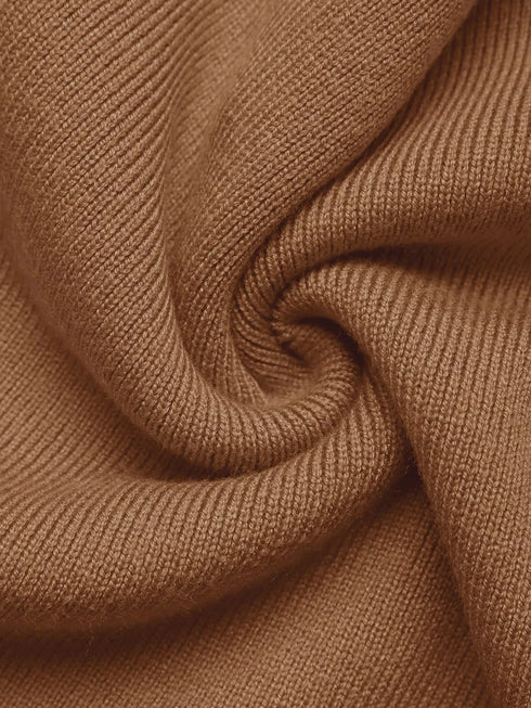 Decor Button Contrast Hem Knit Top - Fashorio