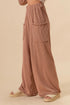 BiBi 2tone Cord Rib Waist Band Side Pocket Pants - Fashorio