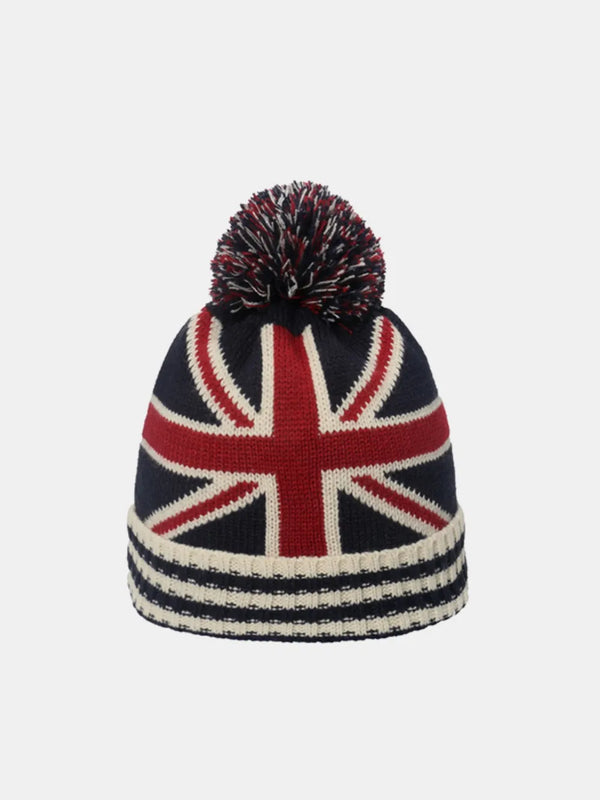 Roll Rim US Flag Knit Hat Style A One Size - Fashorio