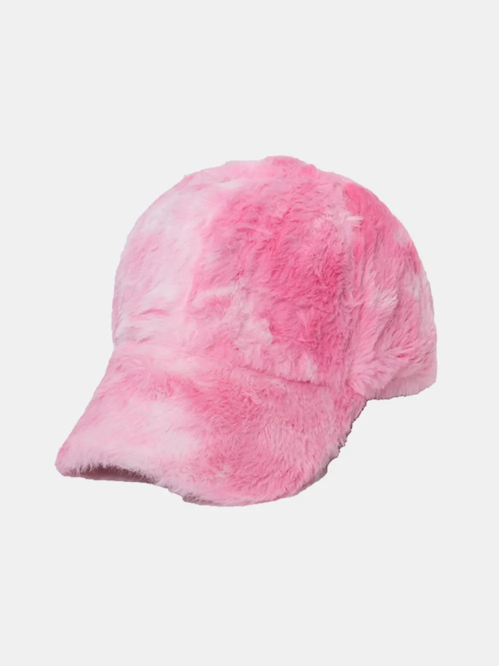 Fuzzy Acrylic Baseball Cap Fuchsia Pink One Size - Fashorio