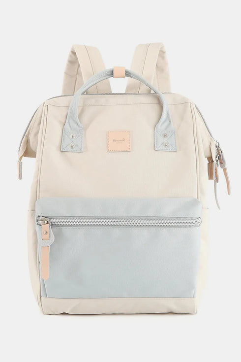 Himawari Water Resistant Canvas Backpack Bag with Side Pockets Cream L.Blue One Size - Fashorio