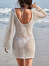Crochet Backless Beach Cover-Up Dress - Fashorio