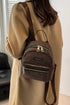 Suede Adjustable Strap Backpack Bag - Fashorio