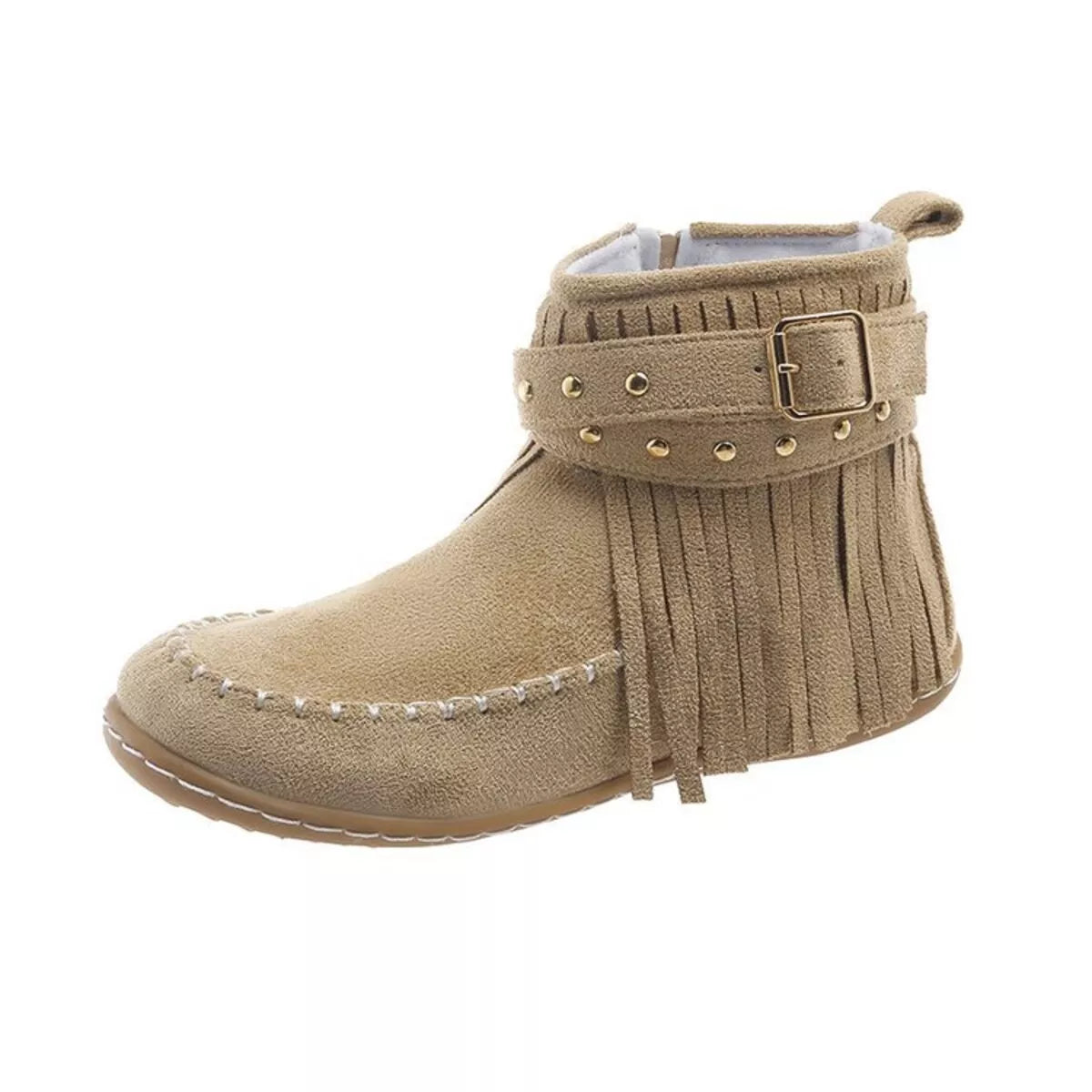 Fringe Round Toe Boots - Fashorio