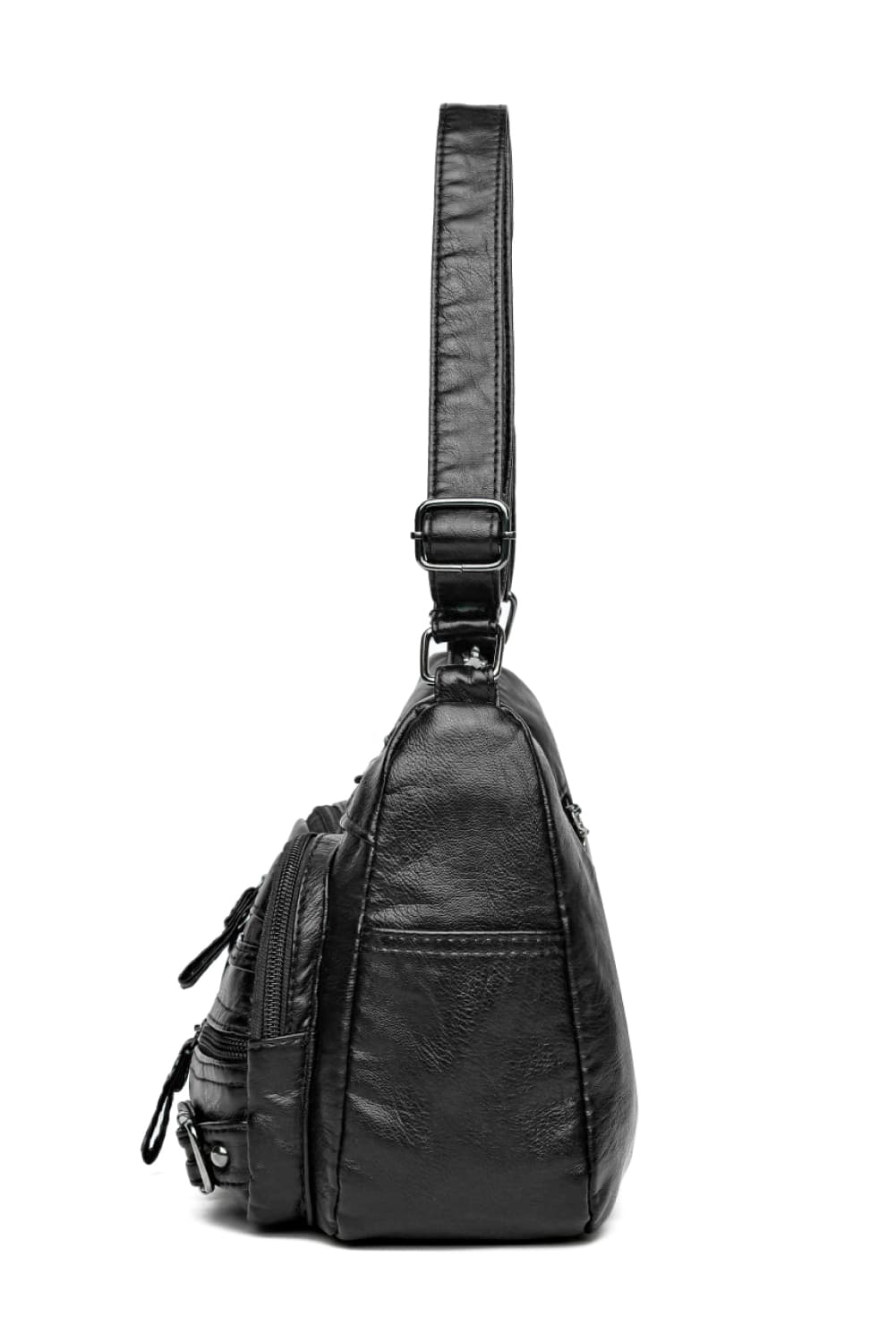 Multi-Pocket PU Leather Crossbody Bag - Fashorio