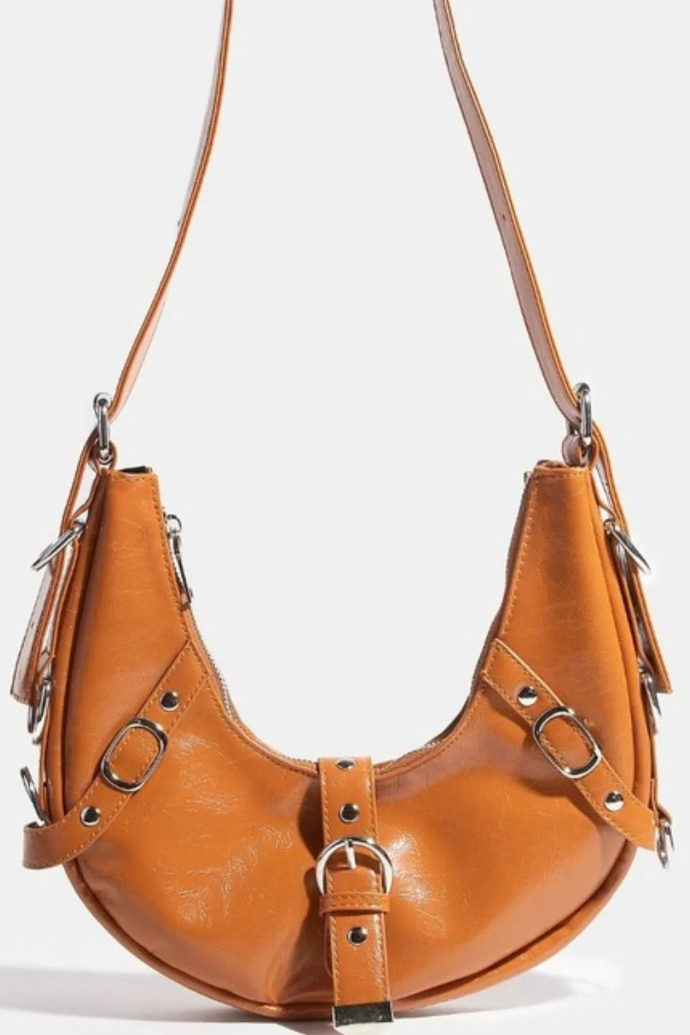 Fame Multi Belt Strap Accent Shoulder Bag - Fashorio