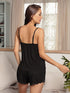 Spliced Mesh Lace Trim Cami and Shorts Pajama Set - Fashorio