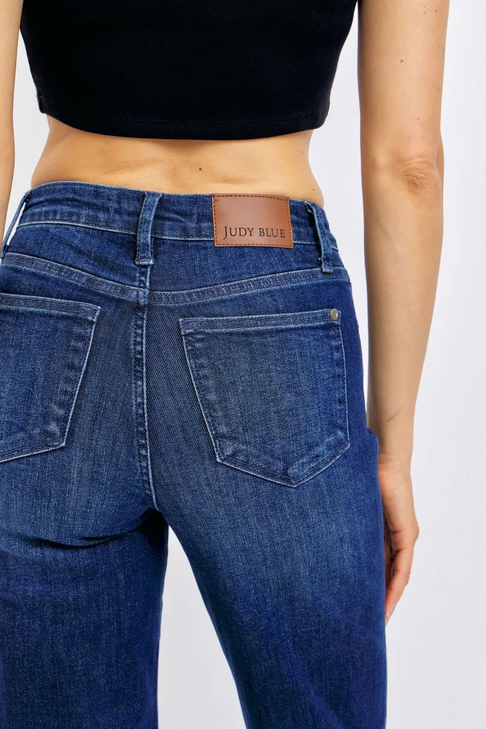 Judy Blue Full Size Tummy Control Straight Jeans Plus Size - Fashorio