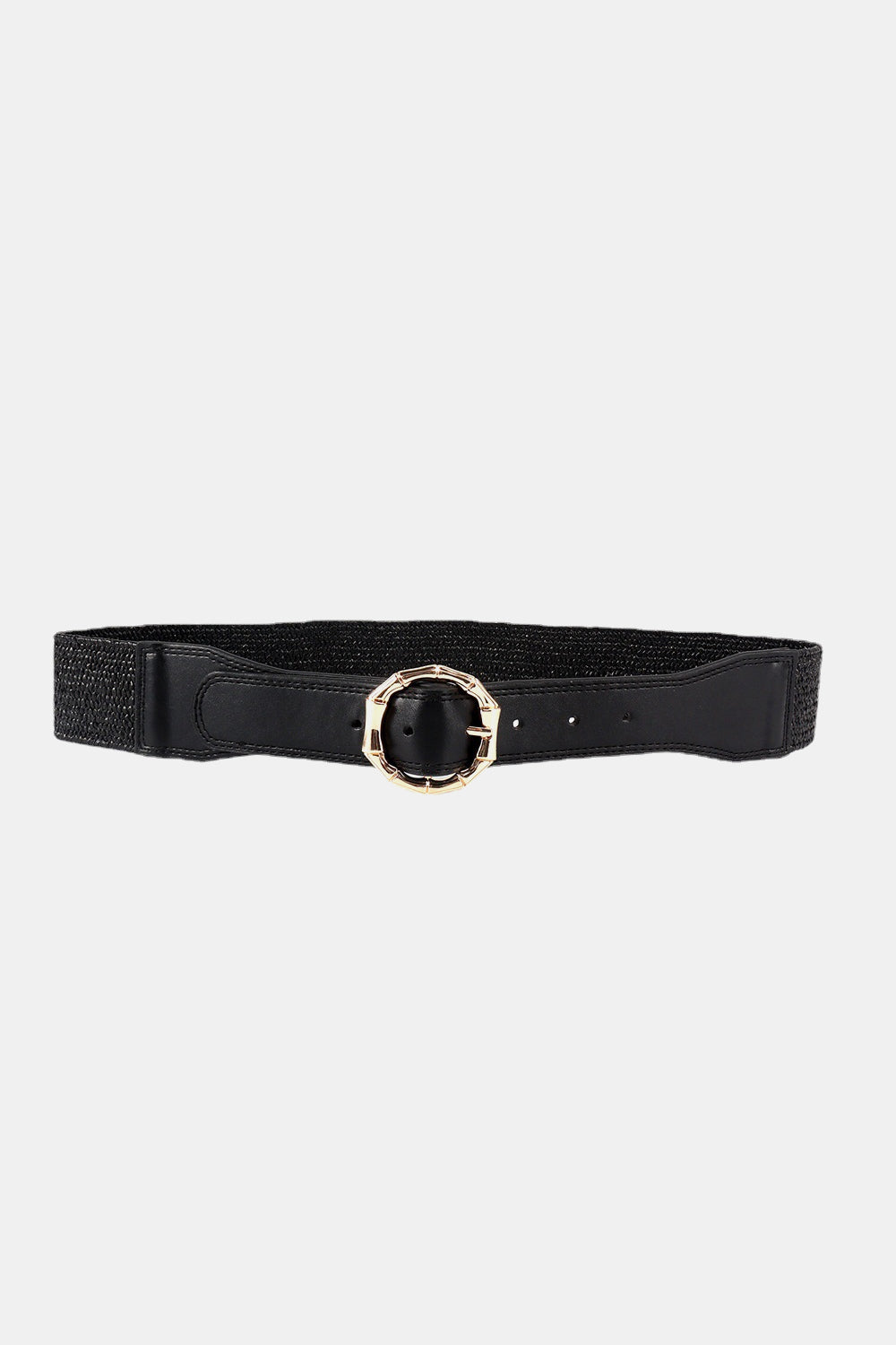 Alloy Buckle Braided Belt Black One Size - Fashorio