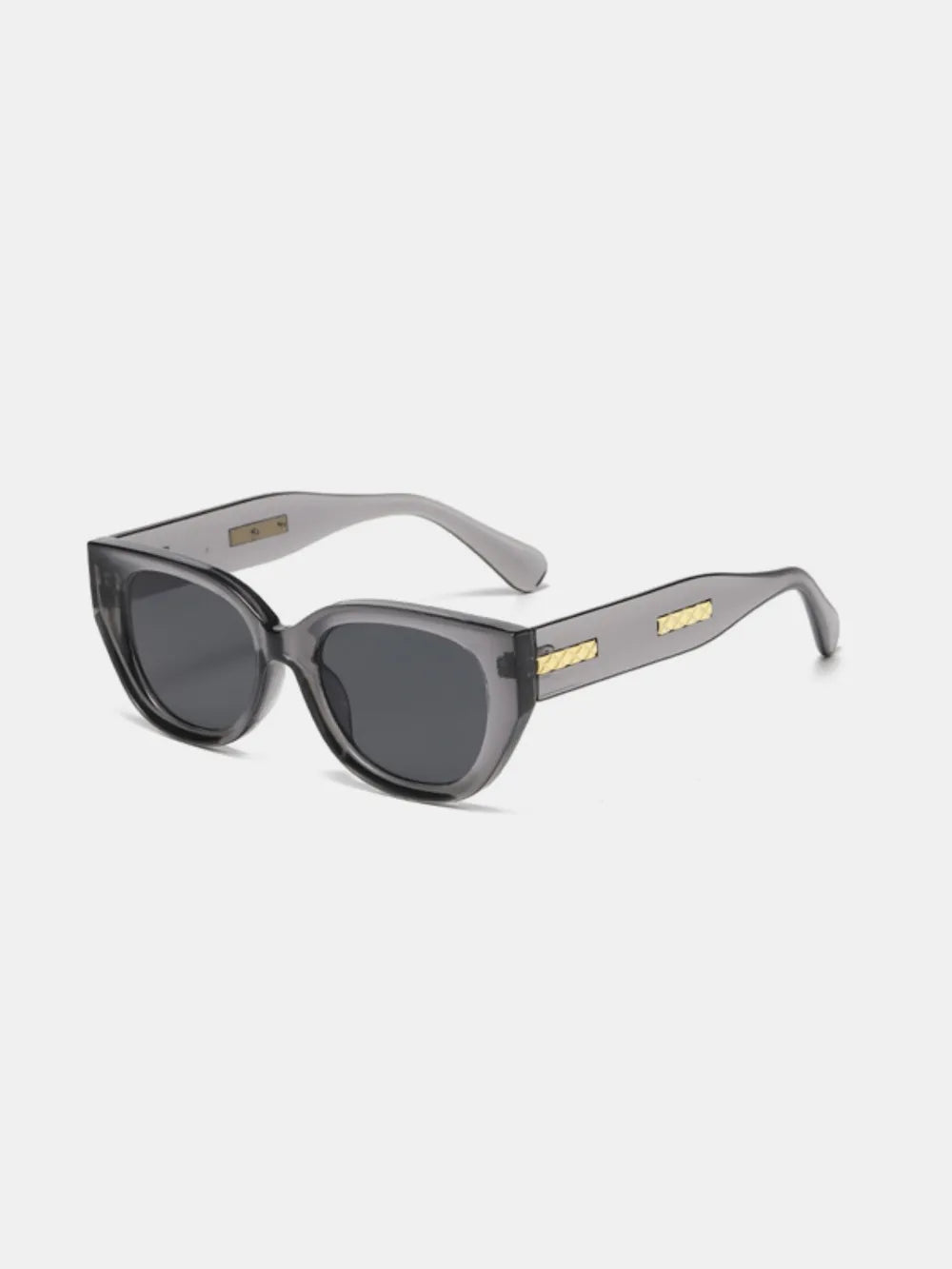 Cat Eye Polycarbonate Frame Sunglasses Gray One Size - Fashorio