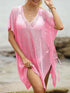 Side Tied V-Neck Cover-Up - Fashorio