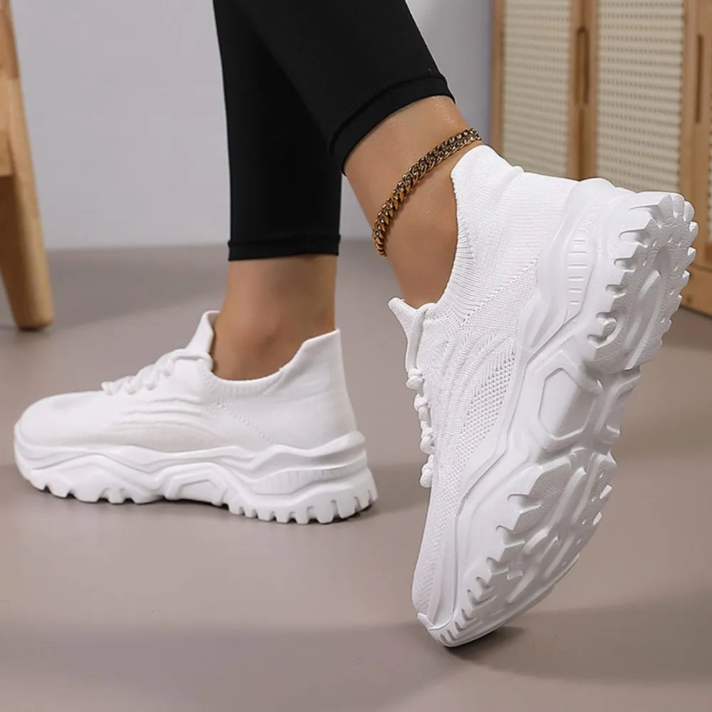 Round Toe Platform Athletic - Fashorio