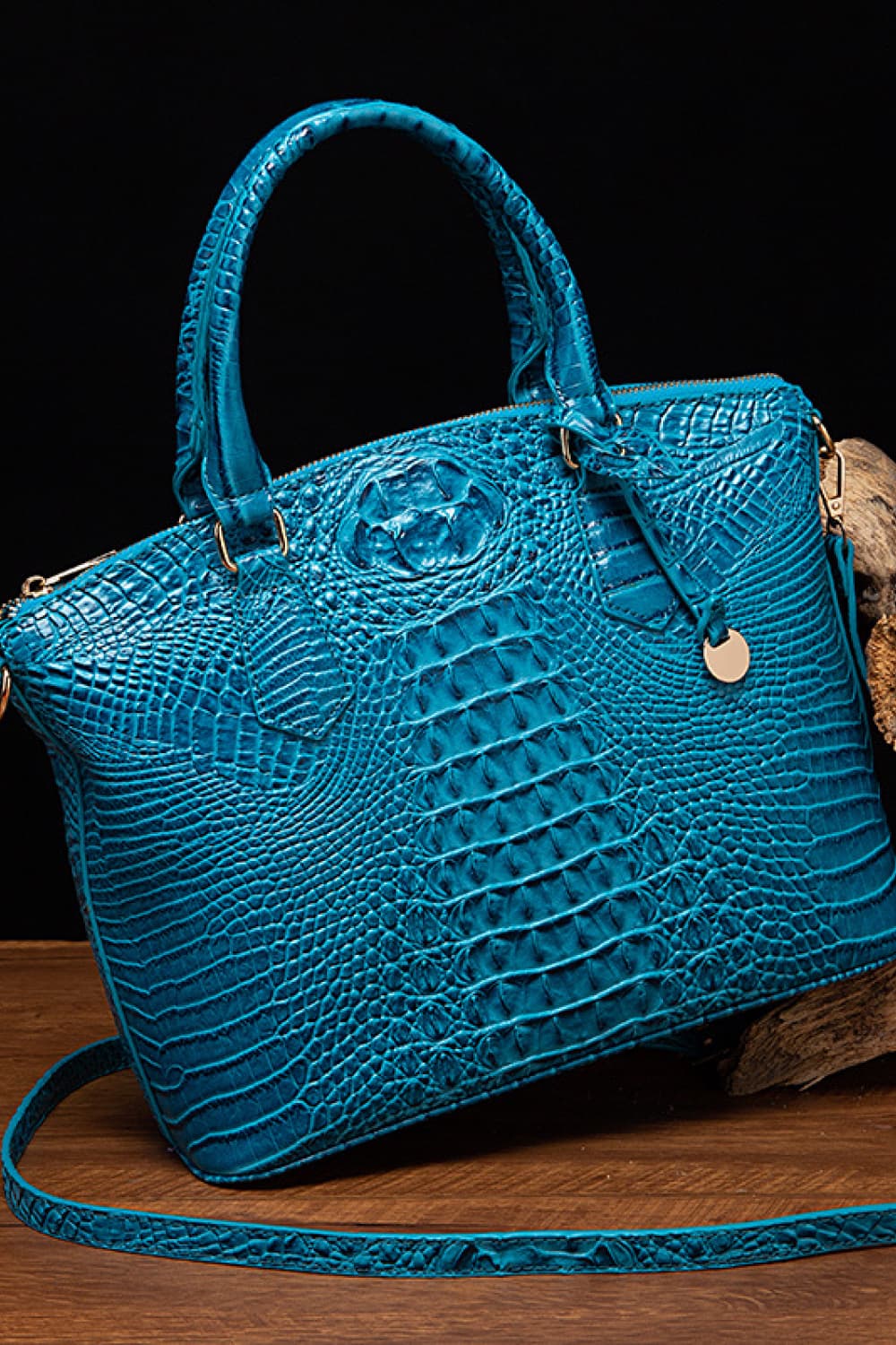 PU Leather Handbag Sky Blue One Size - Fashorio