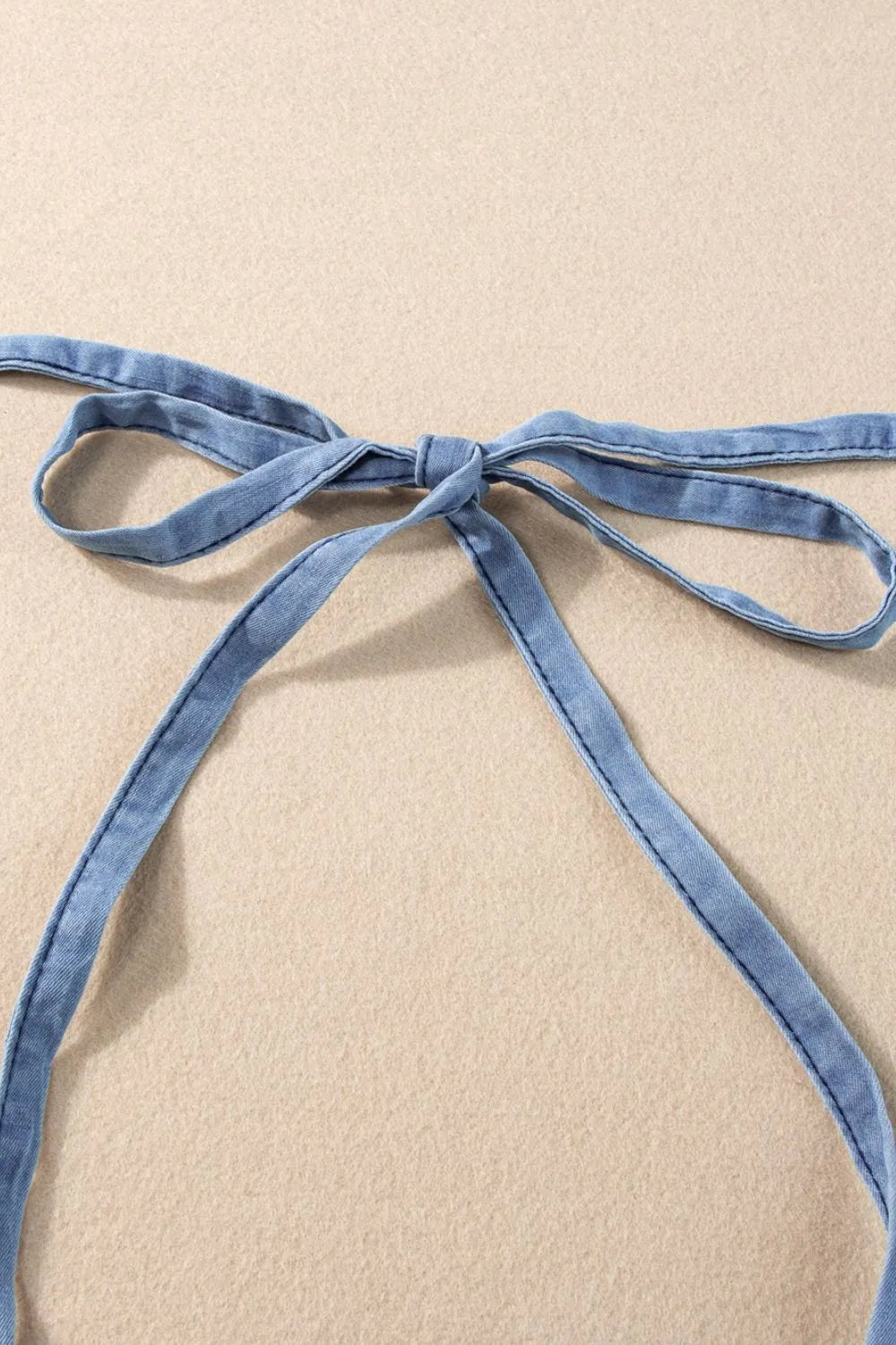 Square Neck Denim Overalls with Pockets - Fashorio